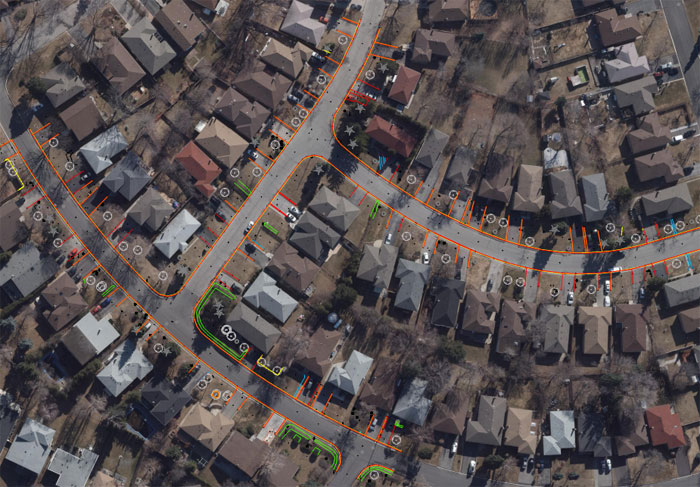 GTA Topographic Survey - Aerial Image overlaid by CAD linework.