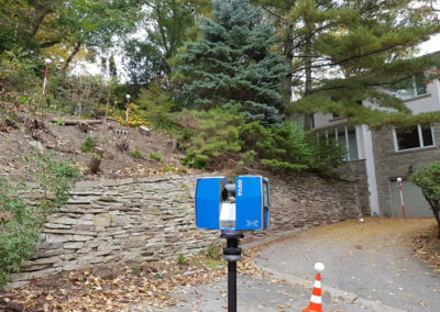 Pre and Post Construction Retaining Wall Survey